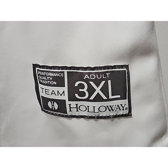 3XL Holloway White/Navy Baseball jersey With Left Baseball Flag Skull Chest Logo - Picture 4 of 7